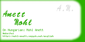 anett mohl business card